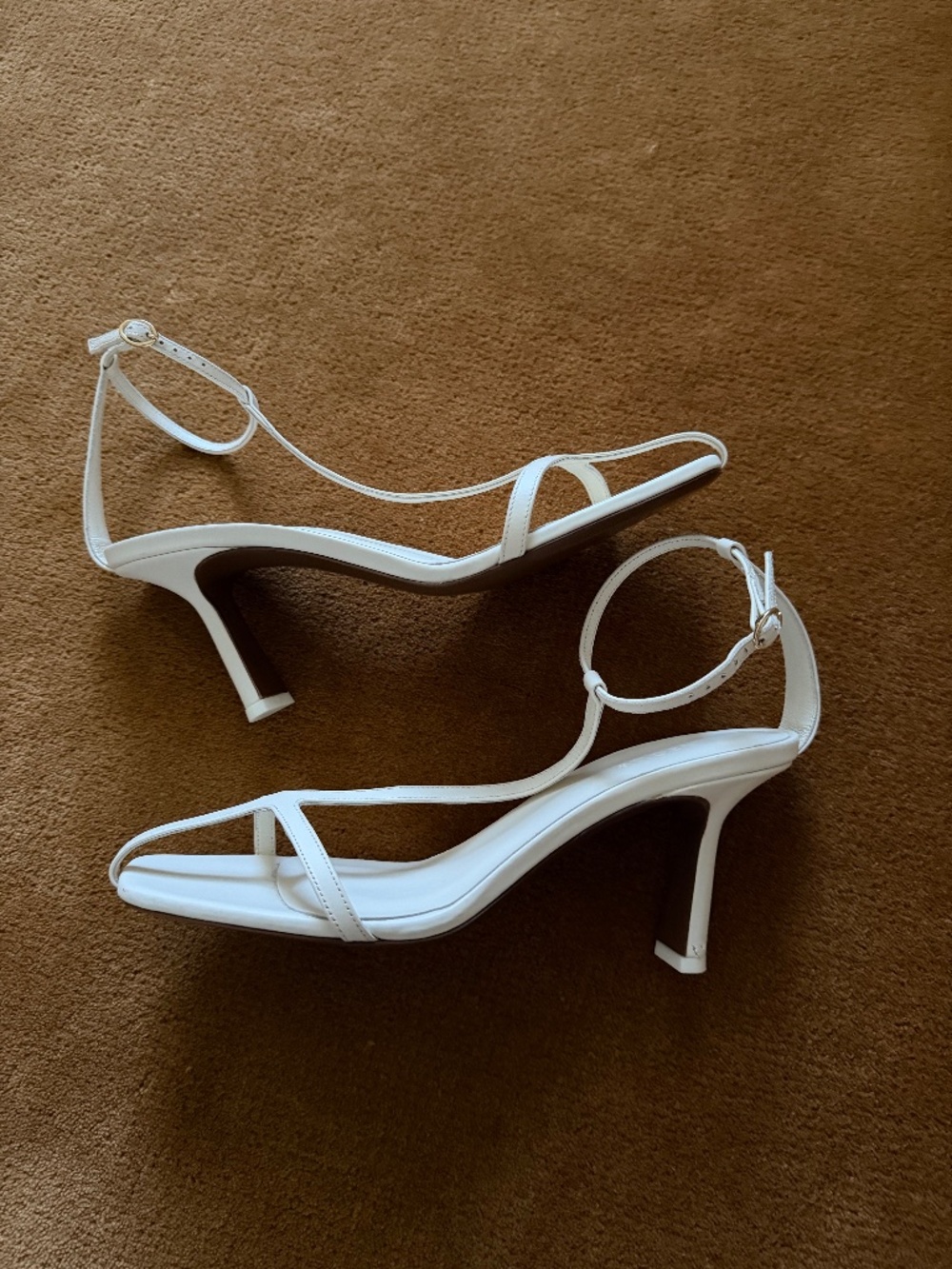 Neous White Ankle Strap Sandals - Picture 3 of 10
